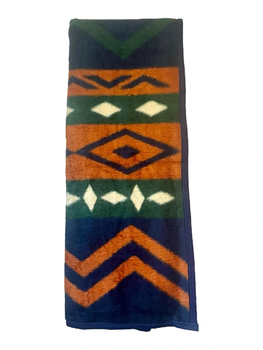 Vintage Biederlack Throw Blanket – Southwestern Geometric Pattern - Made in USA
